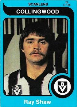 1980 Scanlens VFL #29 Ray Shaw Front